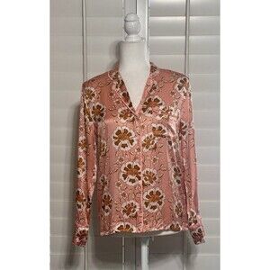 J.Crew Collection Size 0 Silk Pajama Shirt In Climbing Floral Quiet Luxury